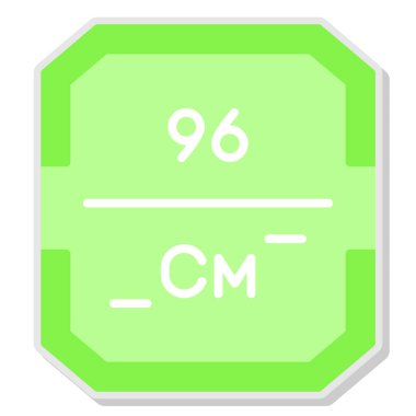 Büyük boyutlu yeşil ve siyah bir simgenin gösterimi