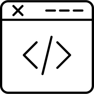 Taslak biçiminde kodlama programlama simgesi