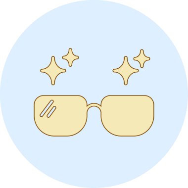 Güneş gözlüğü. Web simgesi basit illüstrasyon