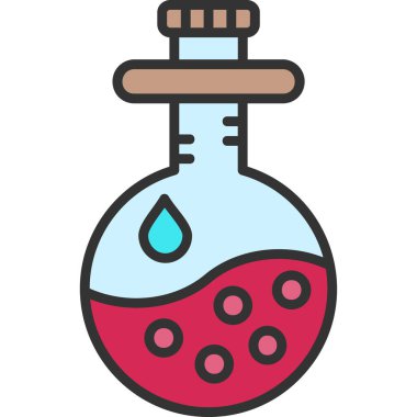 kimyasal şişesi kutsal kişilerin resmi, vektör çizim