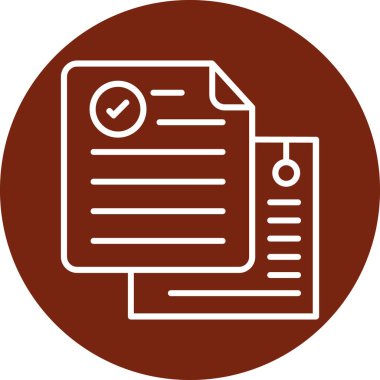 Belge modern simgesinin vektör illüstrasyonu