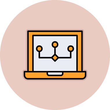 Bilgisayar monitörü. Basit resimleme