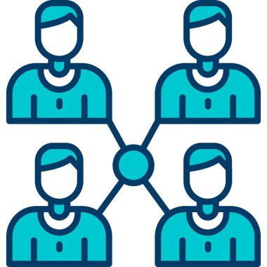 Toplum simgesi. Taslak çizimi. topluluk vektörü