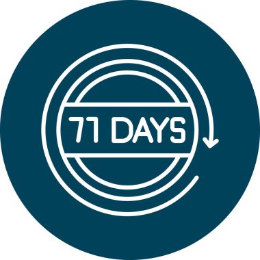 Vektör tasarımında 7 günlük simge, basit