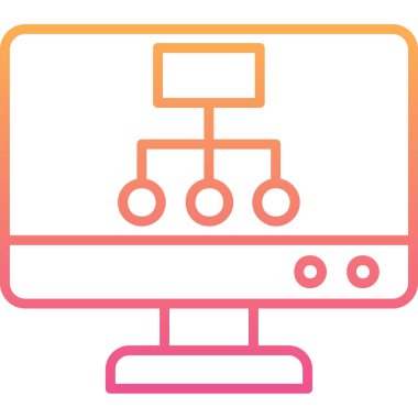 Bilgisayar. Web simgesi vektör illüstrasyonu