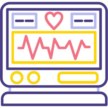 Kalp. Web simgesi basit illüstrasyon