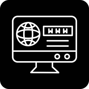 Tarayıcı simgesinin web vektör çizimi