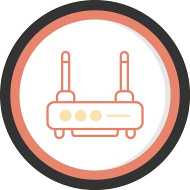 router vektör simgesi modern basit tasarım