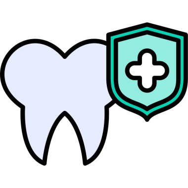 Diş ikonu. özet çizimi