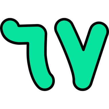 TV vektör satırı simgesi