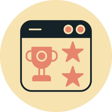 Rozet simgesi, vektör illüstrasyonu.