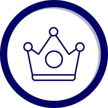 Taç. Web simgesi basit illüstrasyon