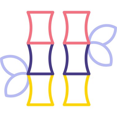 Bir çiçek simgesinin vektör illüstrasyonu.