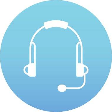 kulaklıklar web simgesi, vektör illüstrasyonu