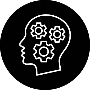 Beyin simgesi, vektör illüstrasyonu