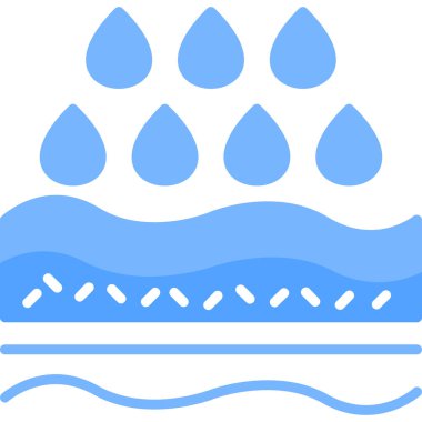 Su. Web simgesi basit illüstrasyon