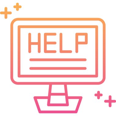 Yardım edin! Web simgesi basit illüstrasyon