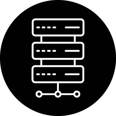 veri sunucusu simgesi. Web için sunucu vektör simgesinin basit illüstrasyonu