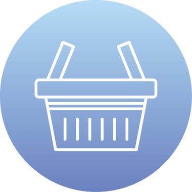 Basket simgesi, vektör illüstrasyonu beyaz arkaplanda izole edildi