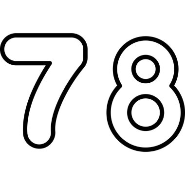 7 numaralı simge vektör illüstrasyonu