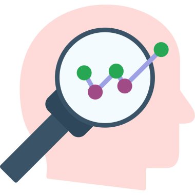 Beyin. Web simgesi basit illüstrasyon