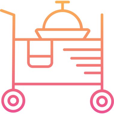 Bir araba simgesinin vektör illüstrasyonu