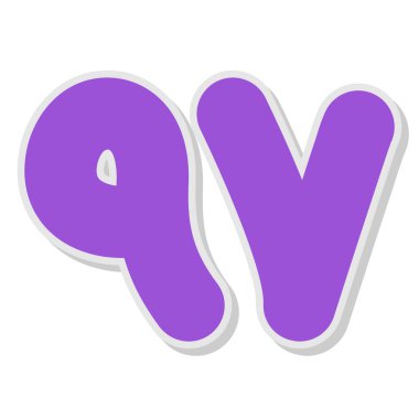 V harfi tasarım şablonu