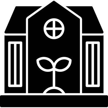 Bir ev simgesinin vektör illüstrasyonu, yapı kavramı