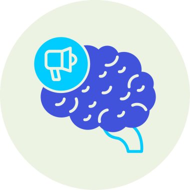 beyin ikonu vektör illüstrasyonu