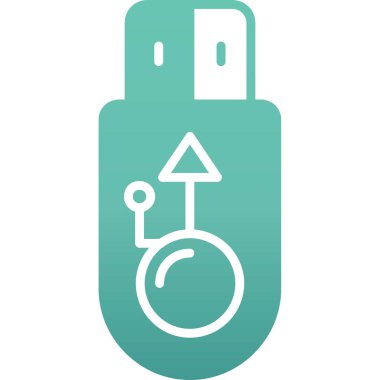 usb flash diskinin basit simgesi