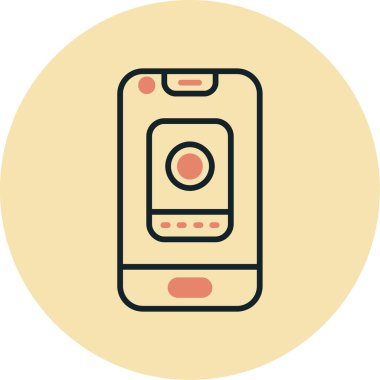 - Telefon. Web simgesi basit illüstrasyon