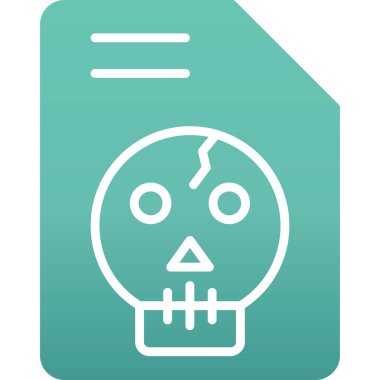 kafatası simgesi, vektör illüstrasyonu basit tasarım