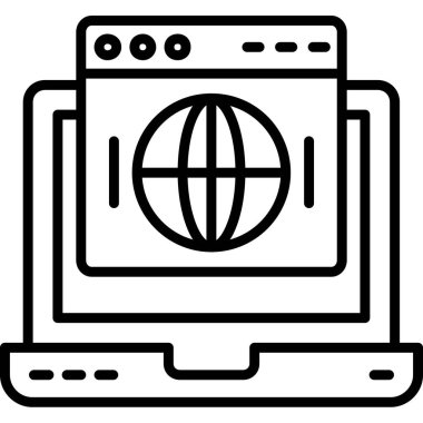 İnternet web simgesi. resimleme