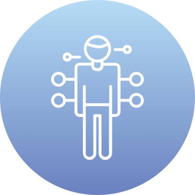 Benzersiz insan simgesi vektör illüstrasyonu