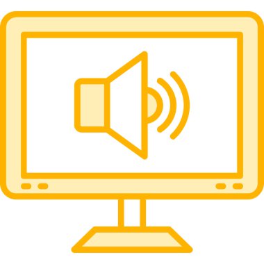 Ekran simgesi vektör illüstrasyonunu izle