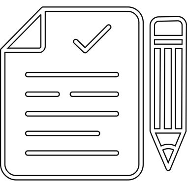 defter ve kalem simgesini. vektör çizim