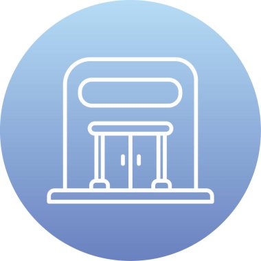 Modern binanın vektör illüstrasyonu