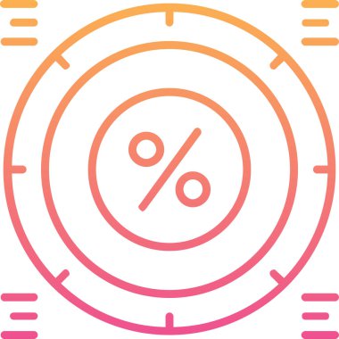 yüzde simgesi vektör illüstrasyonu