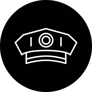 Bir şapka simgesinin vektör illüstrasyonu