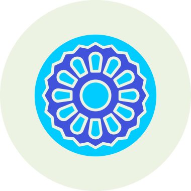 Çiçekli mavi arkaplanın vektör çizimi