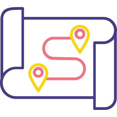 map location icon, simple illustration