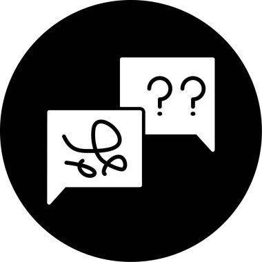 Soru işareti. Web simgesi vektör illüstrasyonu