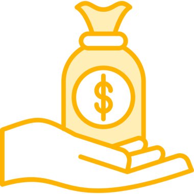 Dolar. Web simgesi basit illüstrasyon