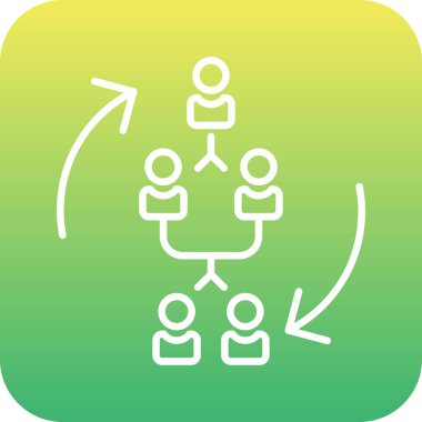 eşsiz sosyal paylaşım vektör çizgisi simgesi