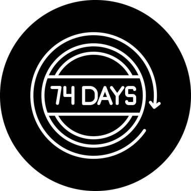 sol simge günleri, çember arkaplan ile siyah vektör işareti