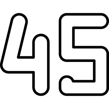 4 5 4 sayı doğrusu simgesi dizayn şablonu