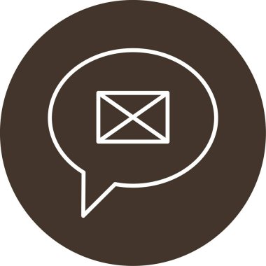 Moda biçimi izole edilmiş arkaplanda e- posta simgesi