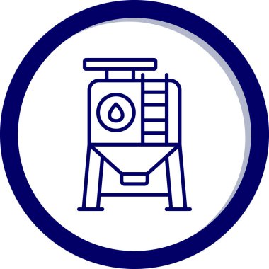 Fabrika simgesi, vektör illüstrasyonu