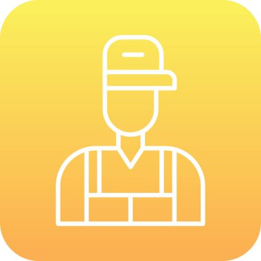 İşçi simgesinin vektör illüstrasyonu