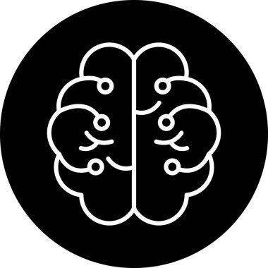 beyin ikonu vektör illüstrasyonu